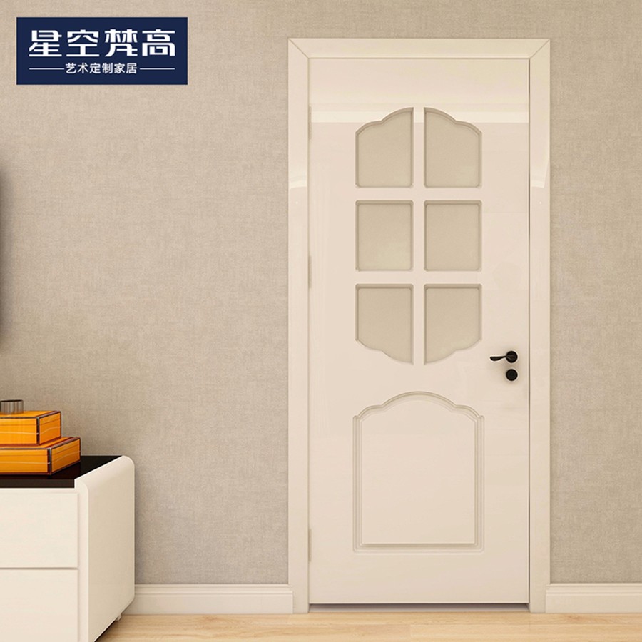 【星空梵高】復合模壓免漆簡約木門 向日葵木門系列-白木時代X-2117