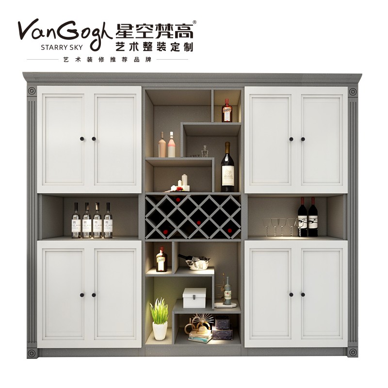 【星空梵高】現代簡約整體定制酒柜 布魯塞爾·英式門芯-2酒柜