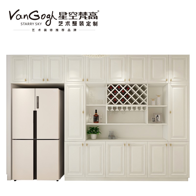 【星空梵高】現代簡約整體定制酒柜 布雷之歌·法式門芯-2酒柜