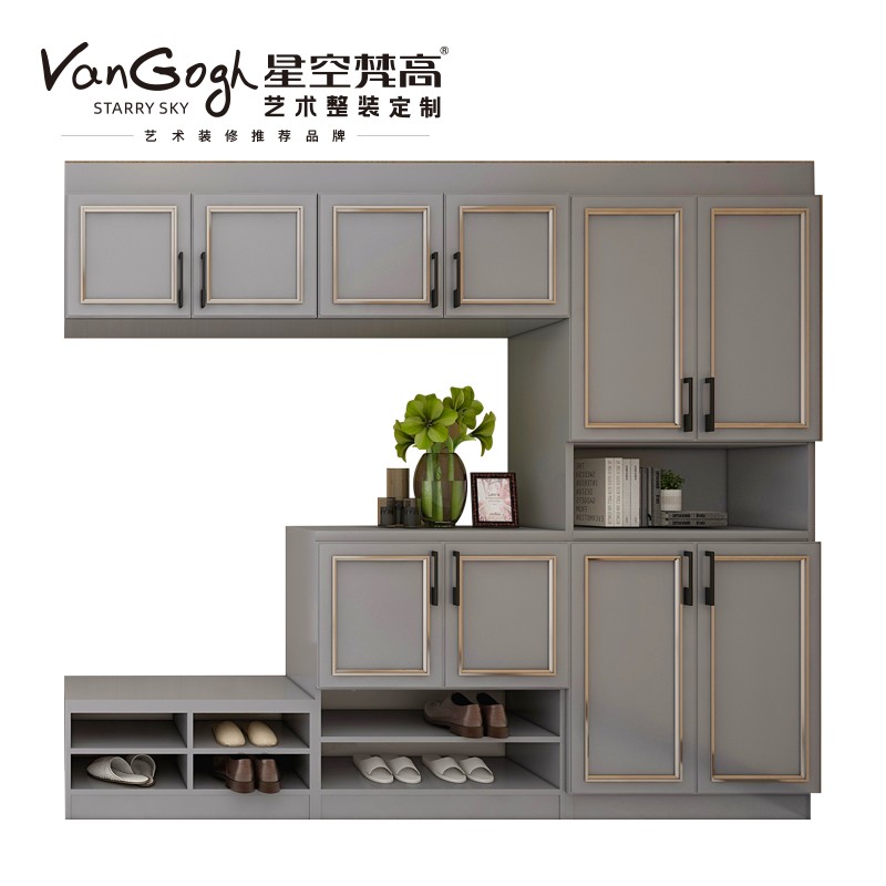 【星空梵高】現代簡約整體定制玄關柜 林茲之夜·法式門芯-3玄關柜